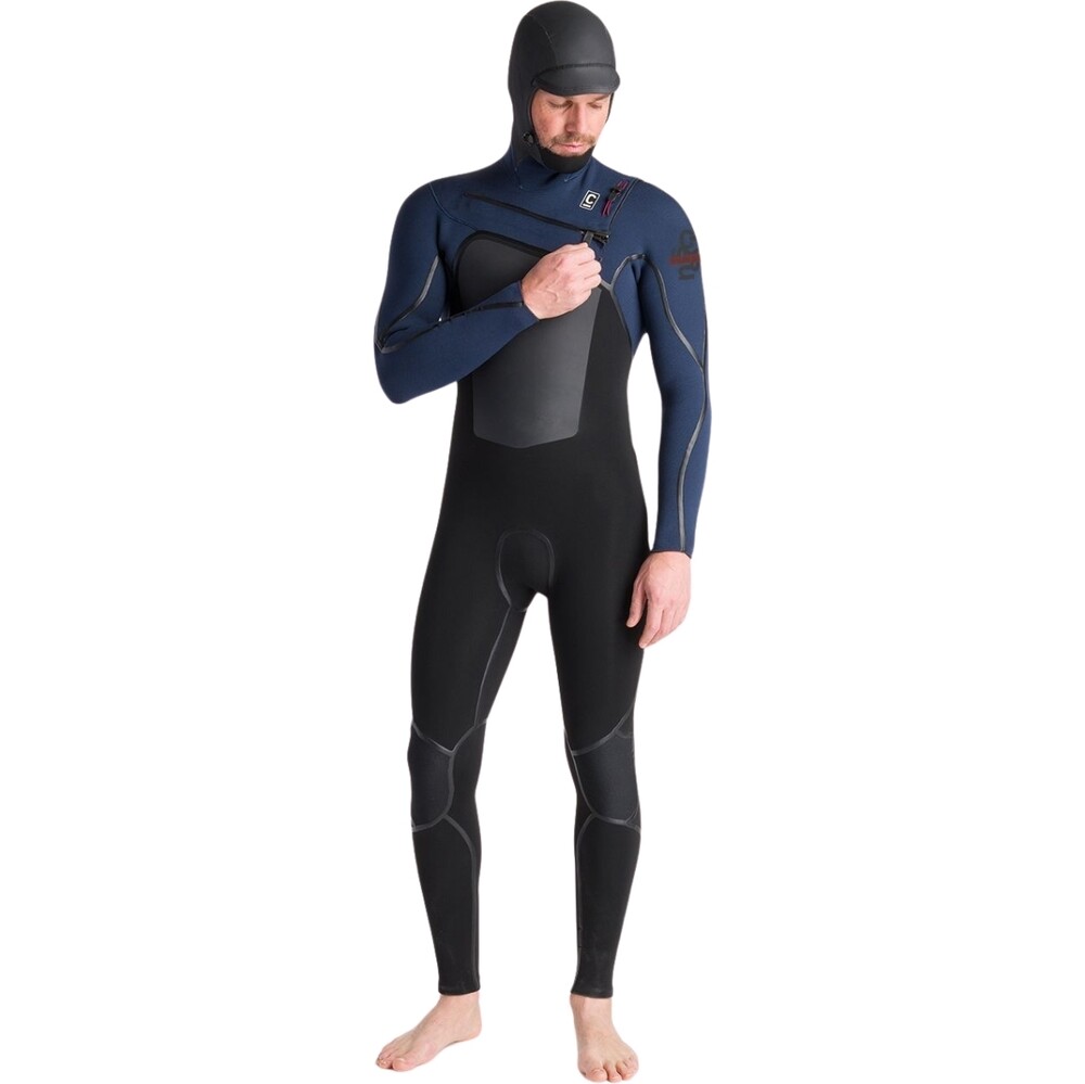 CSkins Mens NuWave Wired 5/4mm Chest Zip Hooded Wetsuit