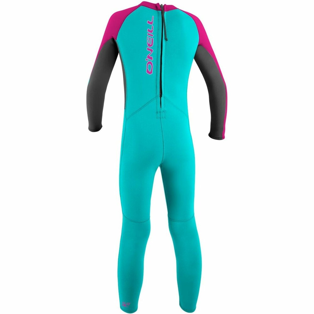 ONeill Toddler Reactor 2mm Back Zip Wetsuit Aqua/Berry