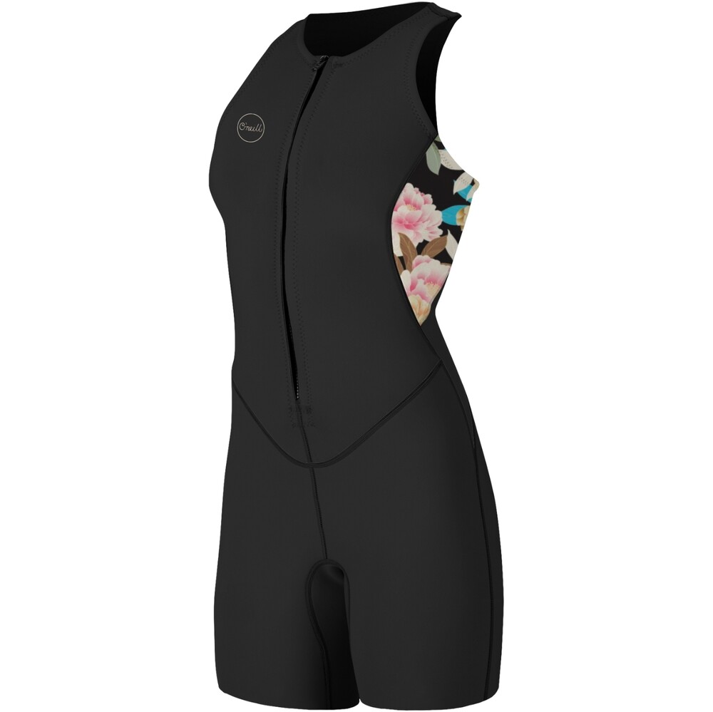 ONeill Womens Bahia 1.5mm Sleeveless Front Zip Shorty Wetsuit