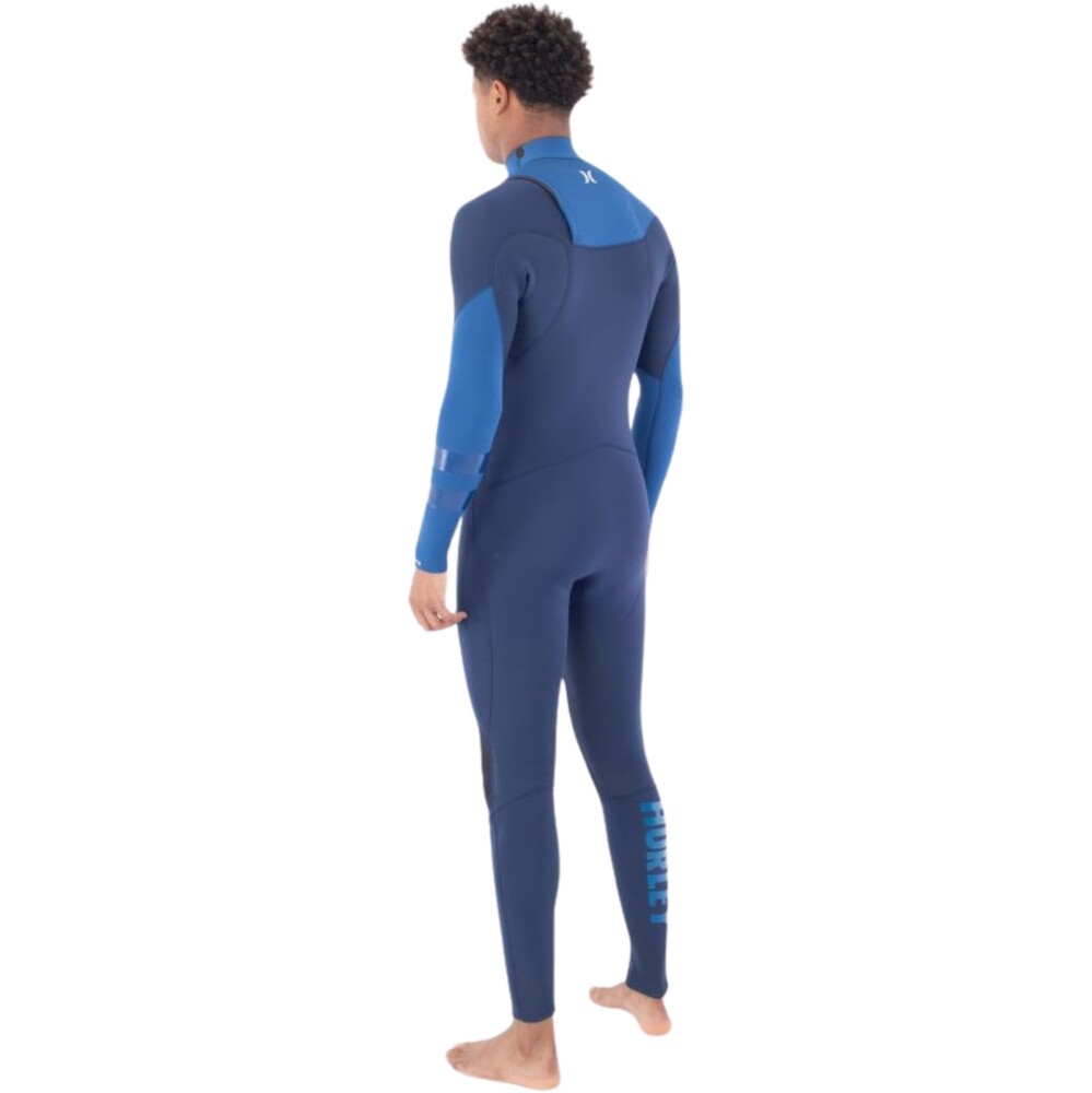 Hurley Mens Advant 4/3mm Chest Zip Wetsuit Faint Blue