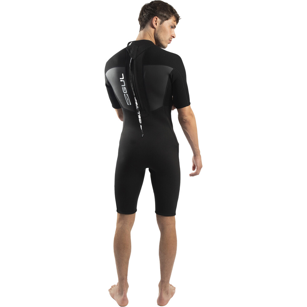GUL Mens Response 3/2mm Back Zip Shorty Wetsuit