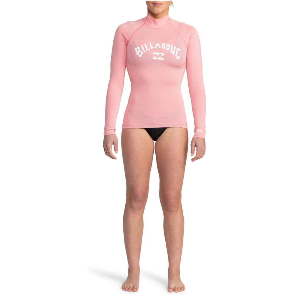 Billabong Womens Tropic Surf Long Sleeve Rash Vest Flamingo