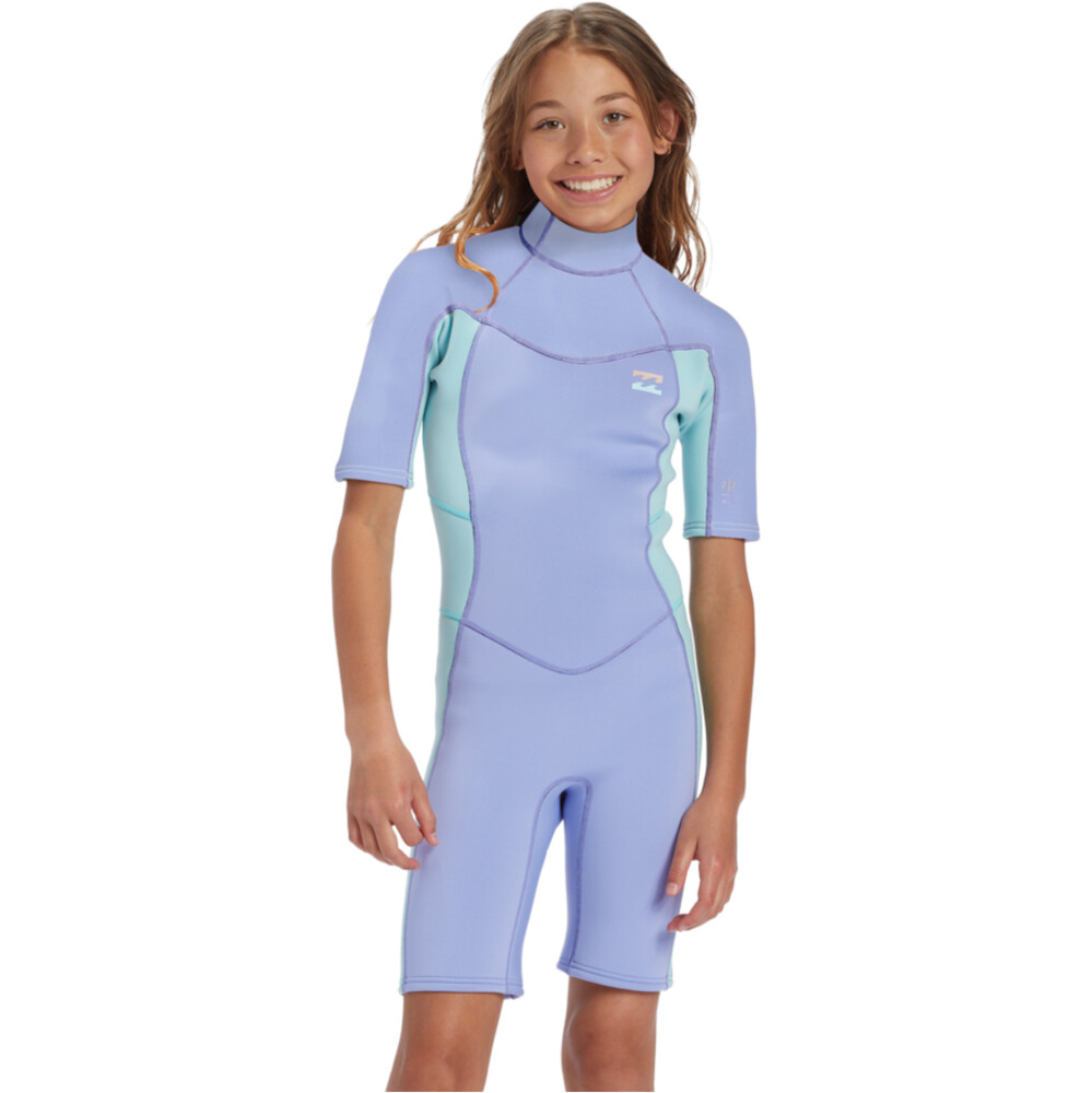 Billabong Junior Foil 2mm Back Zip Shorty Wetsuit