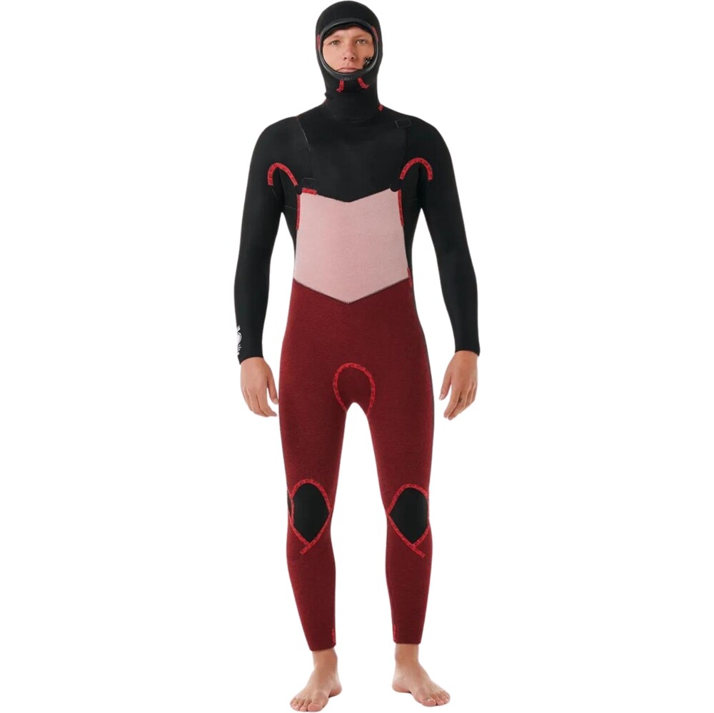Rip Curl Mens Dawn Patrol 5/4mm Hooded Chest Zip Wetsuit