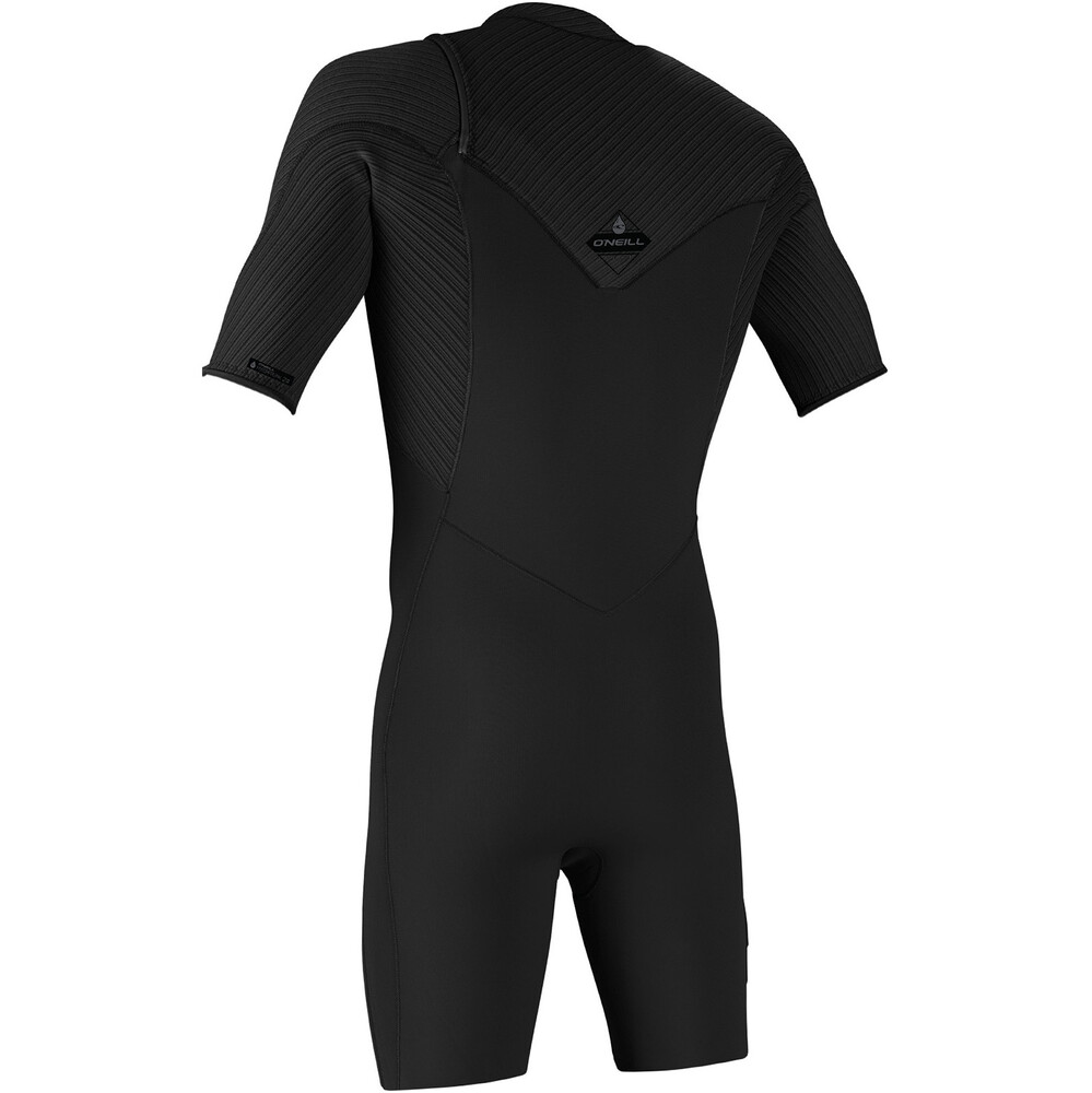 ONeill Mens Hyperfreak 2mm Chest Zip GBS Shorty Wetsuit