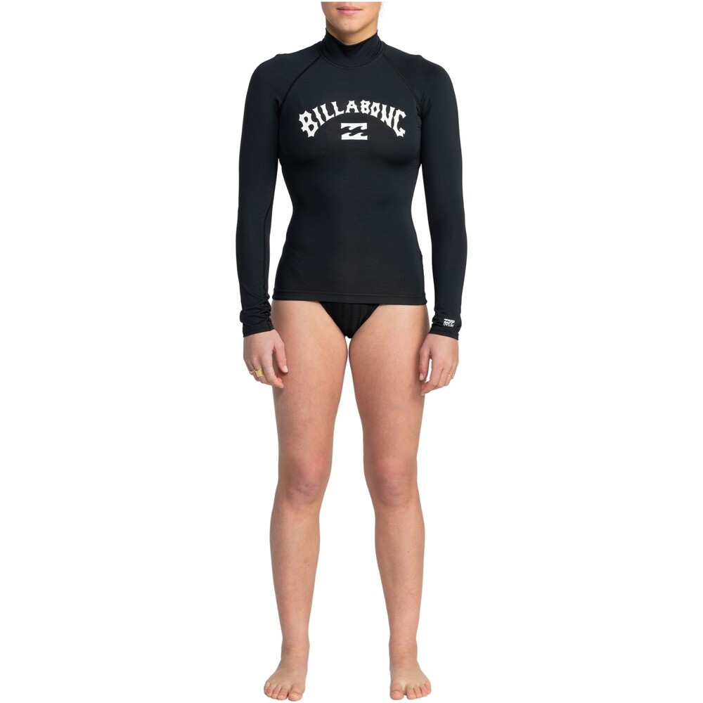 Billabong Womens Tropic Surf Long Sleeve Rash Vest Black