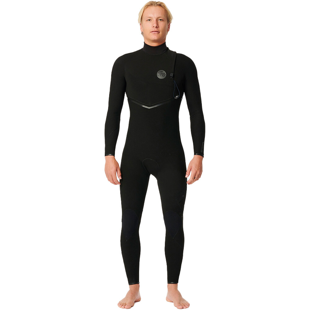 Rip Curl Mens Flashbomb Pro 4/3mm Zip Free Wetsuit Black