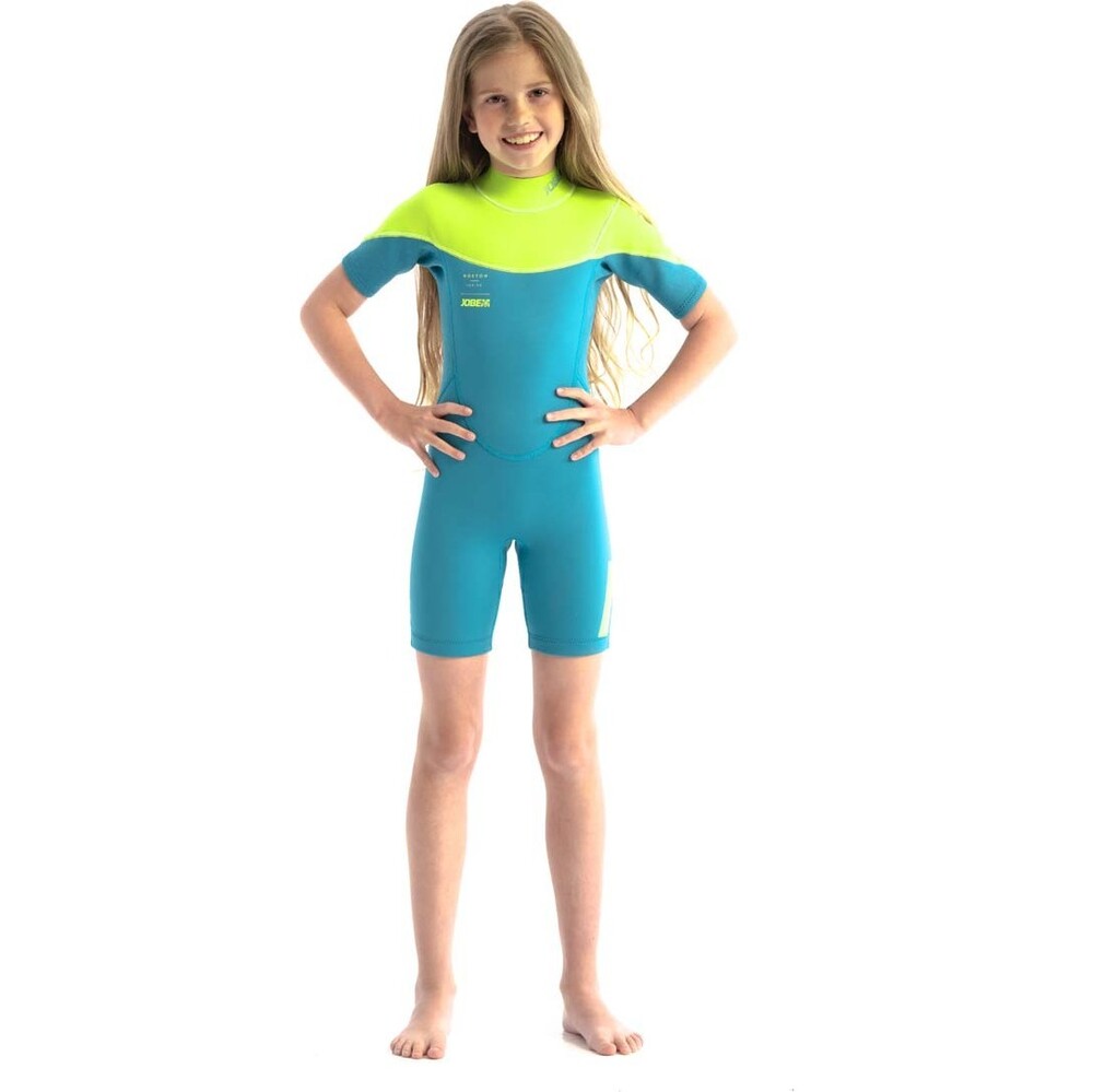 JOBE Junior Boston 2mm Back Zip Shorty Wetsuit Teal