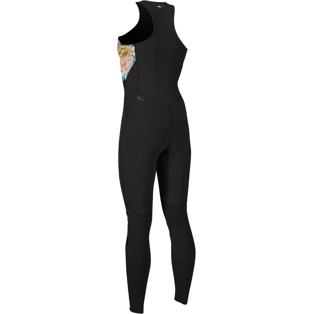 ONeill Womens Bahia 1.5mm Front Zip Long Jane Black/Mikah Floral