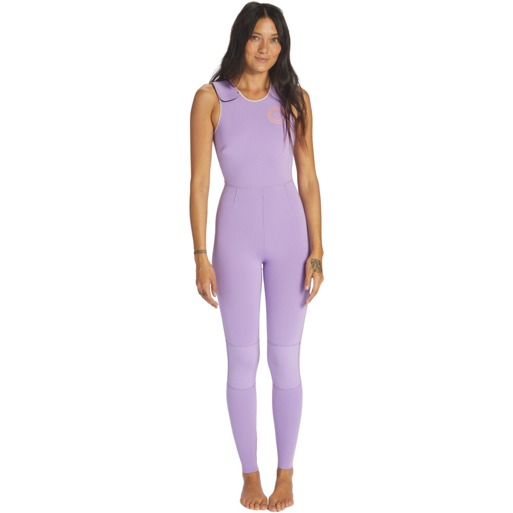 Billabong Womens Sol Sistah 2mm Long Jane Wetsuit Lilac Love
