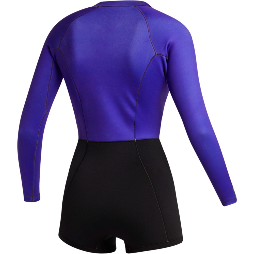 Mystic Womens Lunar Long Arm 2mm Front Zip Shorty Black/Purple