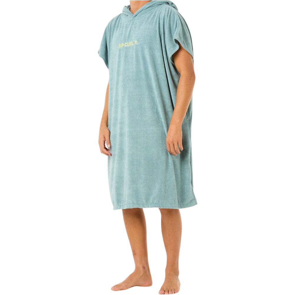 Rip Curl Junior Brand Hooded Towel Blue Lagoon