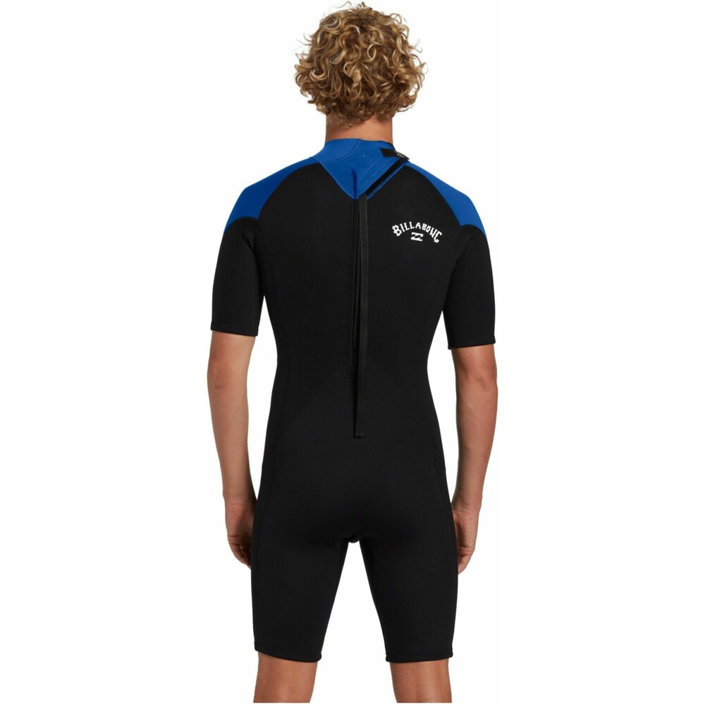 Billabong Mens Foil 2mm Back Zip Shorty Wetsuit Mid Blue