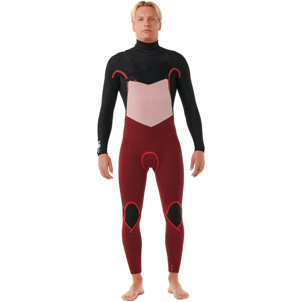 Rip Curl Mens Dawn Patrol 5/3mm Chest Zip Wetsuit Black