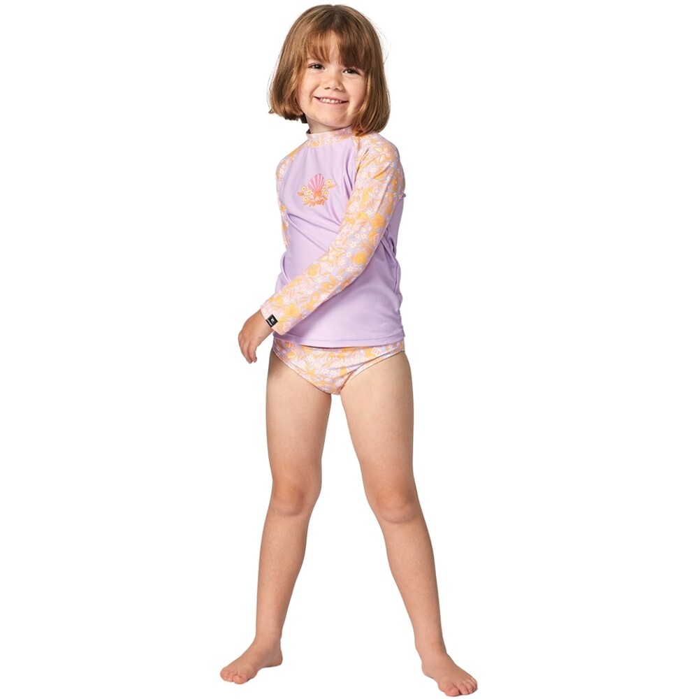Rip Curl Junior Rainbow Tide Long Sleeve Rash Vest Set