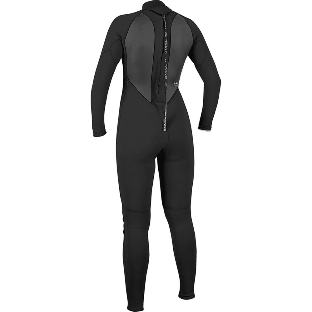 ONeill Womens Reactor II 3/2mm Back Zip Wetsuit Black