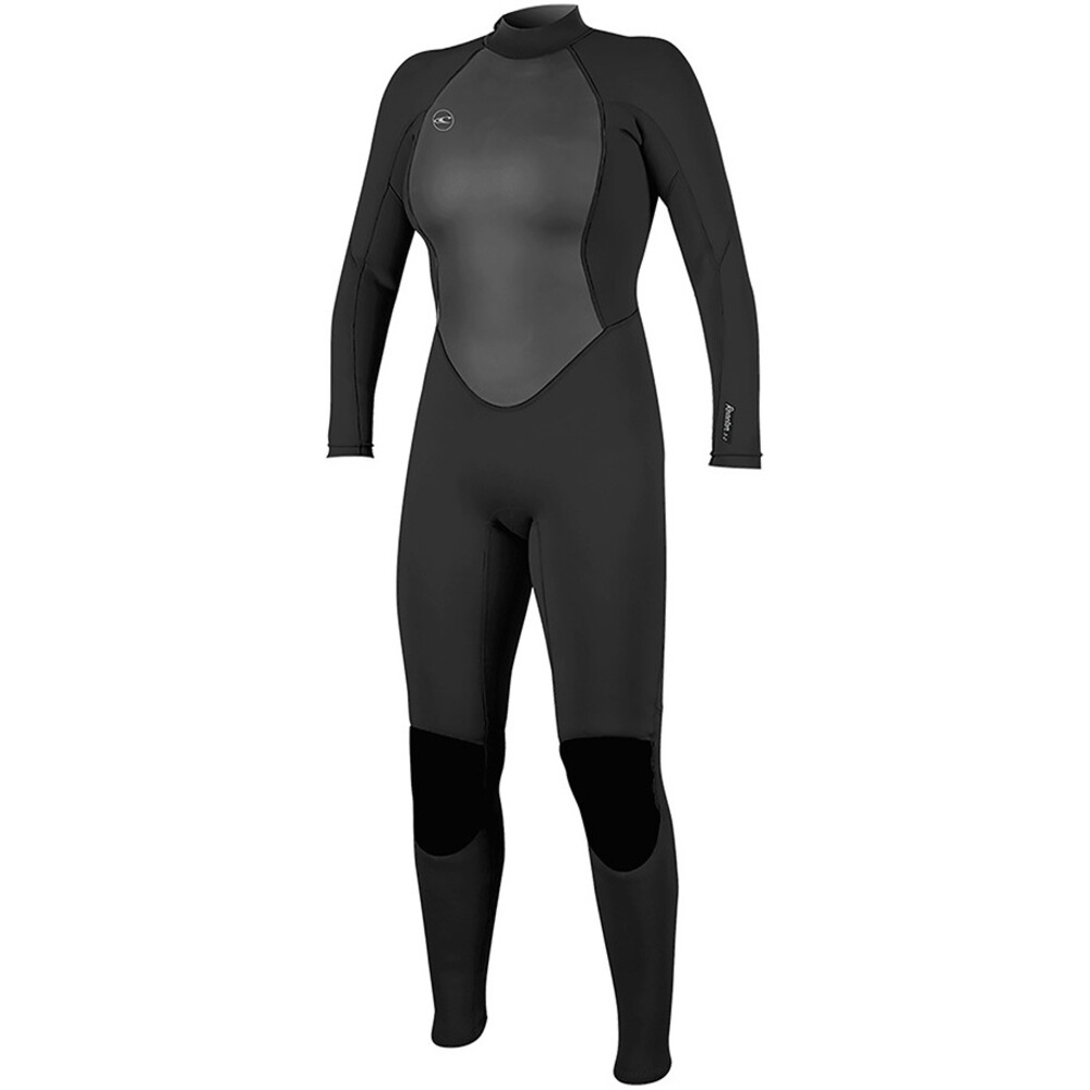ONeill Womens Reactor II 3/2mm Back Zip Wetsuit Black