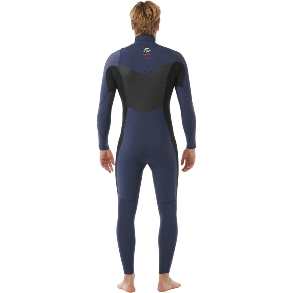 Rip Curl Mens Dawn Patrol 3/2mm Chest Zip Wetsuit Dark Navy