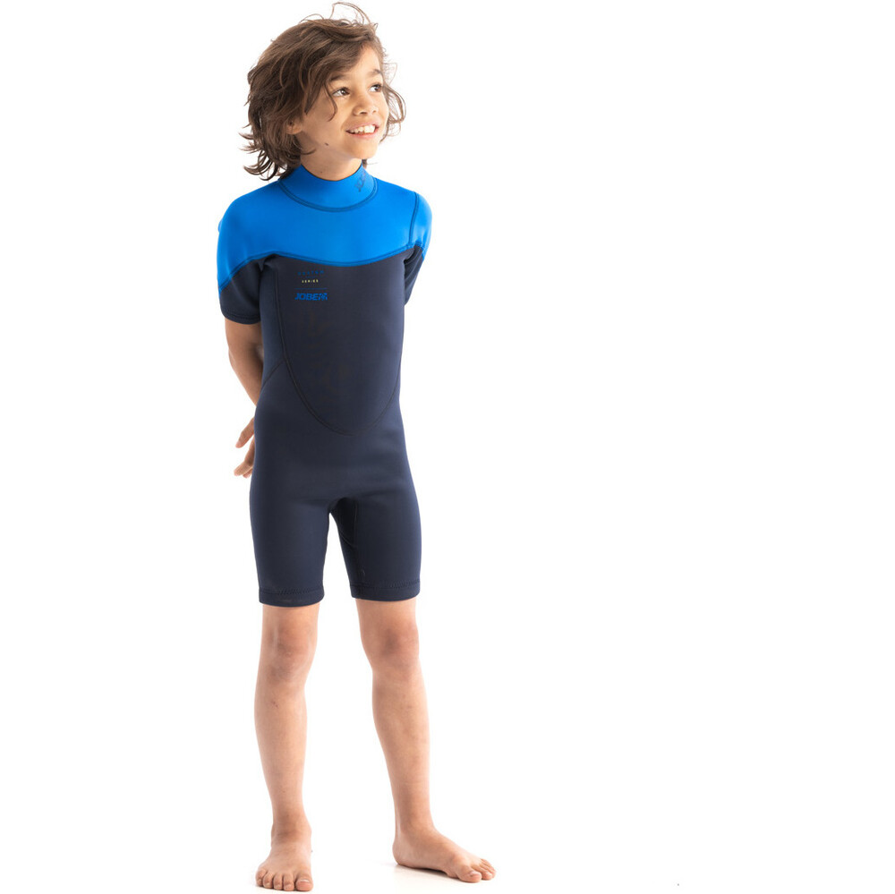 JOBE Junior Boston 2mm Back Zip Shorty Wetsuit Blue