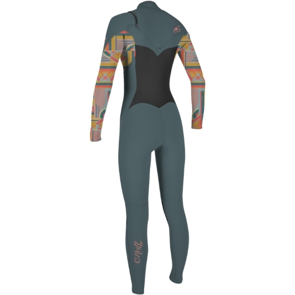 ONeill Womens Epic 3/2mm Chest Zip Wetsuit Shade/Arta Geo