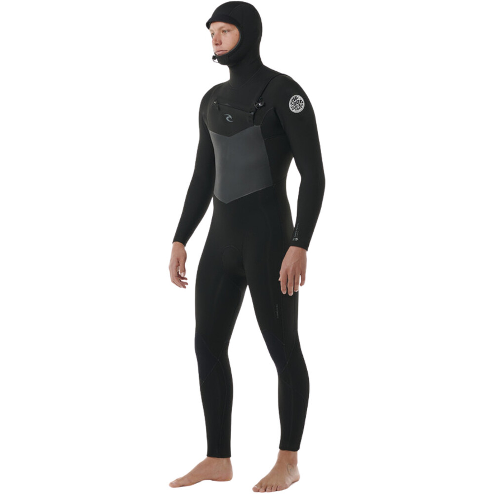 Rip Curl Mens Dawn Patrol 6/4mm Hooded Chest Zip Wetsuit