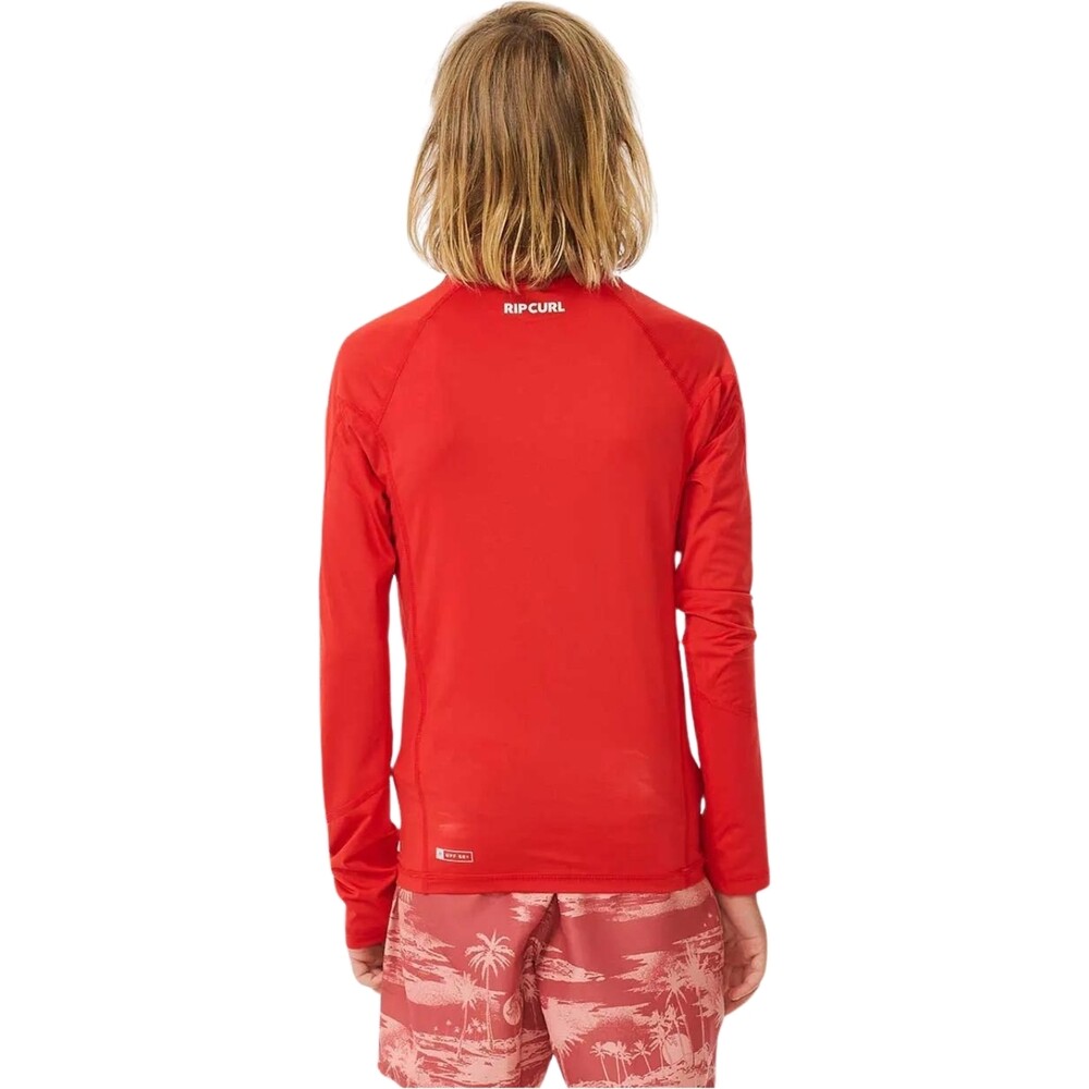Rip Curl Toddler Brand Wave UPF Long Sleeve Rash Vest Red