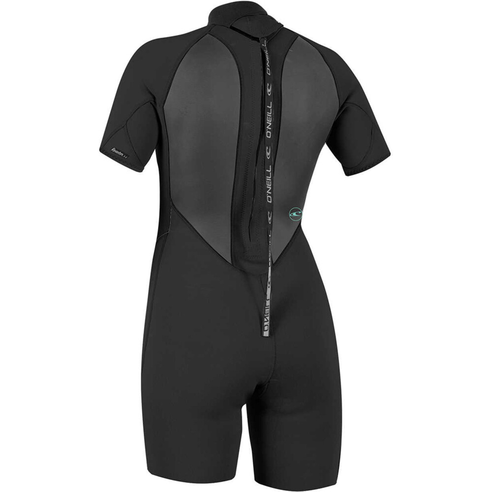 ONeill Womens Reactor II 2mm Back Zip Shorty Wetsuit Black