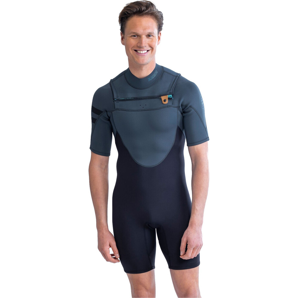 JOBE Perth Mens 3/2mm Chest Zip Shorty Wetsuit