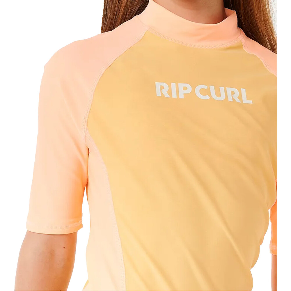 Rip Curl Girls Classic Surf Short Sleeve Rash Vest