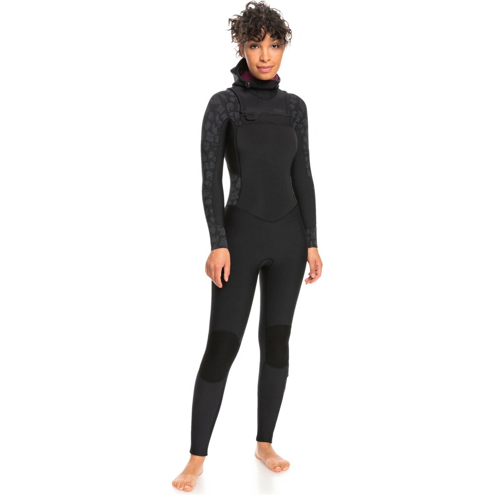 Roxy Womens Swell Series 5/4/3mm Chest Zip Hooded Wetsuit