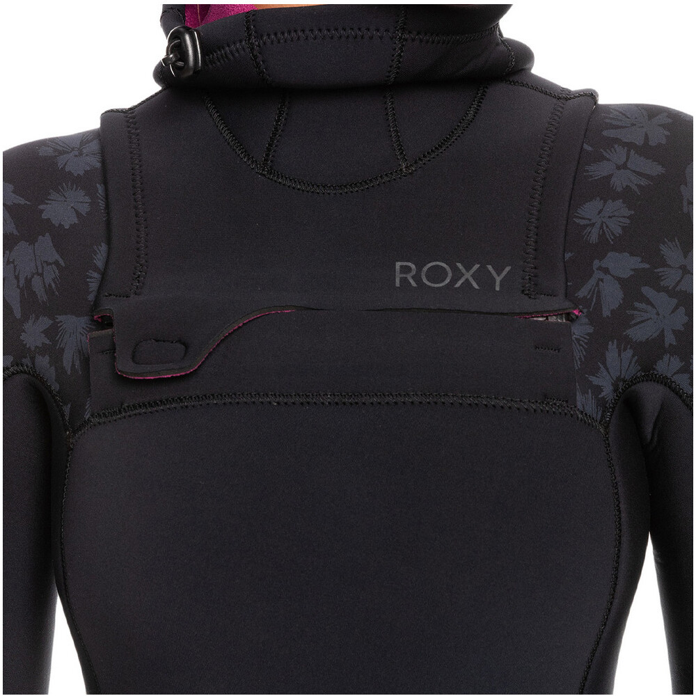 Roxy Womens Swell Series 5/4/3mm Chest Zip Hooded Wetsuit