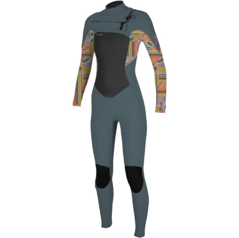 ONeill Womens Epic 3/2mm Chest Zip Wetsuit Shade/Arta Geo