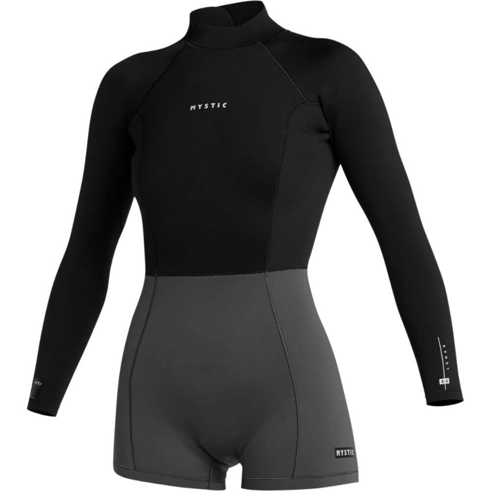 Mystic Womens Lunar Long Arm 2/2mm Back Zip Shorty Wetsuit