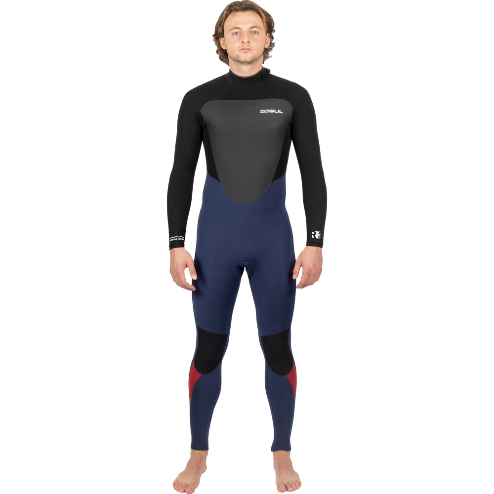 GUL Mens Response 5/3mm GBS Back Zip Wetsuit Black/Navy