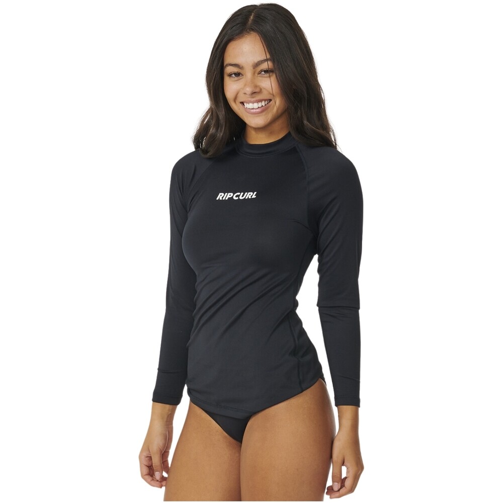 Rip Curl Womens Classic Surf Long Sleeve UPF Rash Vest Black
