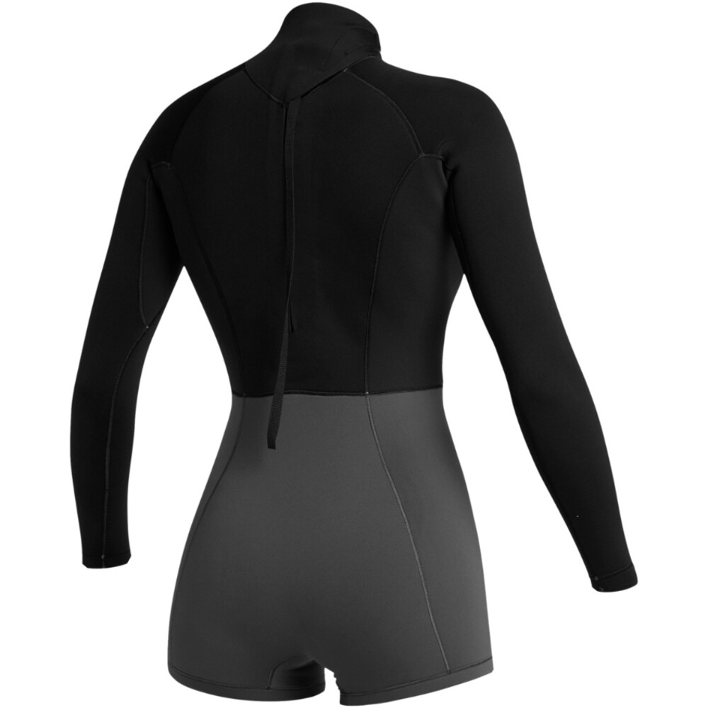 Mystic Womens Lunar Long Arm 2/2mm Back Zip Shorty Wetsuit