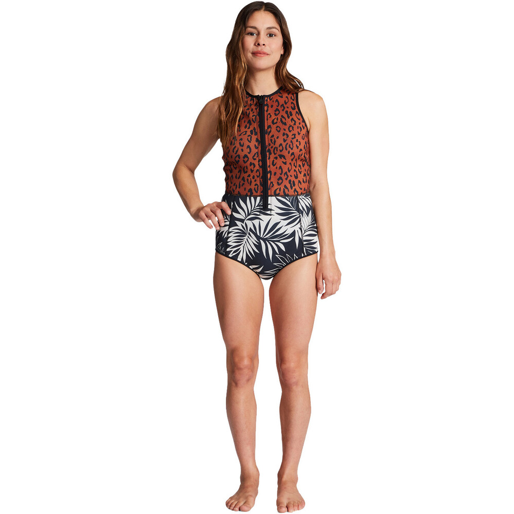 Billabong Womens Sol Sista 1mm Front Zip Shorty Wetsuit