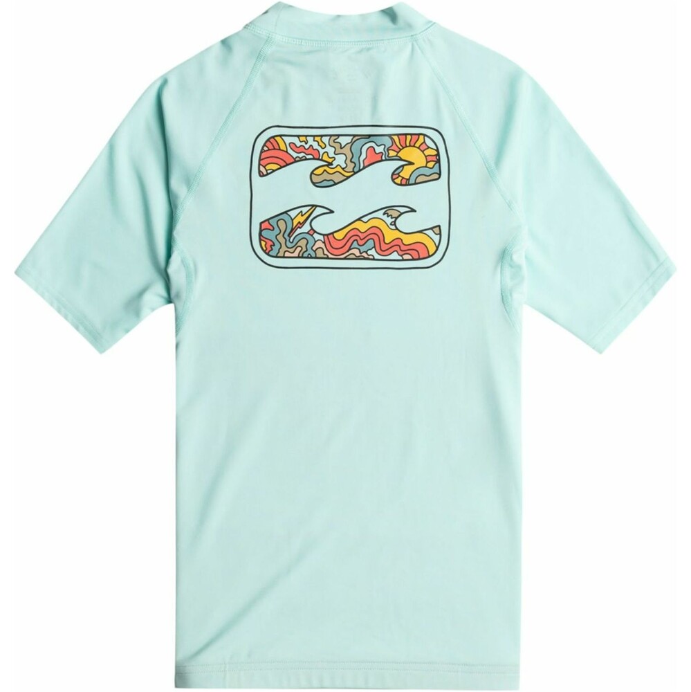 Billabong Boys Crayon Wave UV50 Short Sleeve Rash Vest