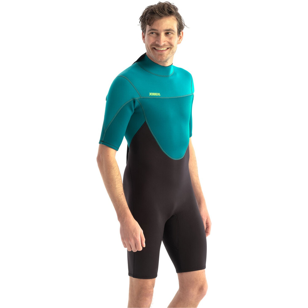 JOBE Mens Perth 3/2mm Back Zip Shorty Wetsuit Teal