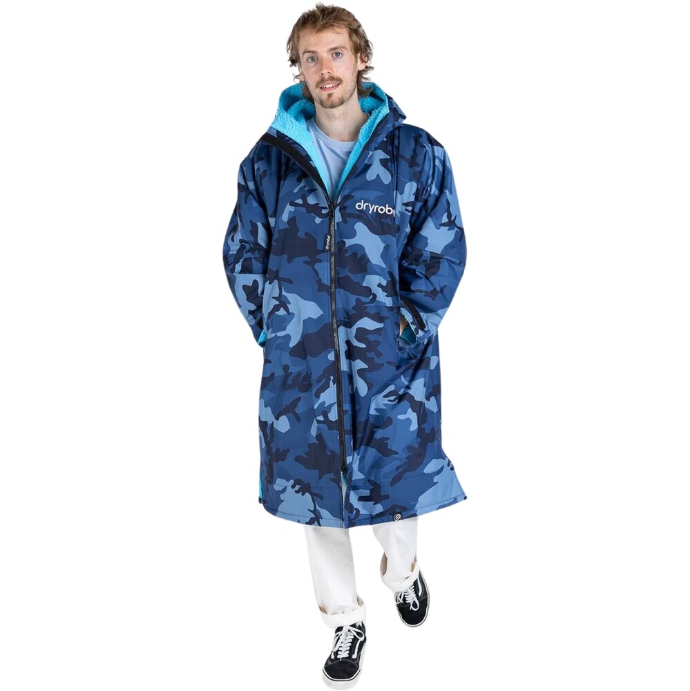 Dryrobe Advance Long Sleeve Changing Robe V3 Camo Blue/Blue Camo