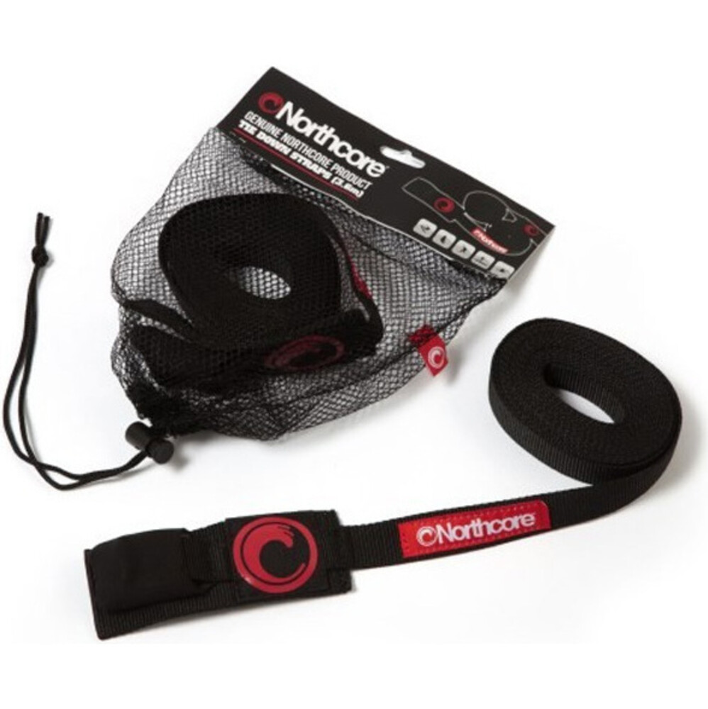 Northcore Roof Rack Straps / Tie Downs 3.6M Black