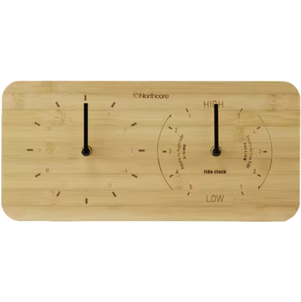 Northcore Wall Mounted Time & Tide Clock Landscape Bamboo