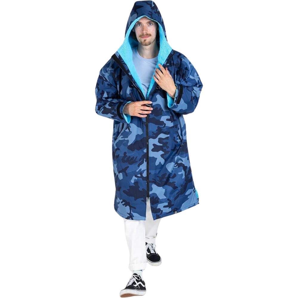 Dryrobe Advance Long Sleeve Changing Robe V3 Camo Blue/Blue Camo