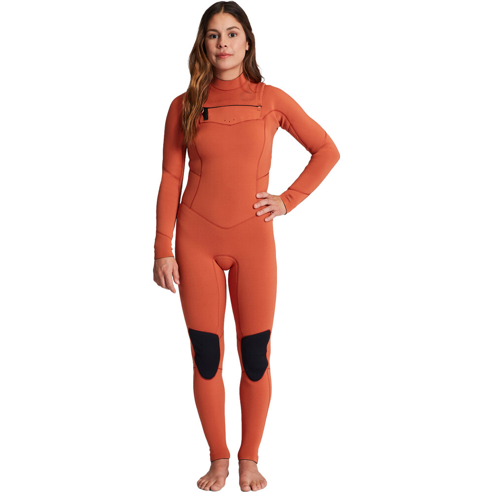 Billabong Womens Salty Dayz 3/2mm Chest Zip Wetsuit Copper Sands