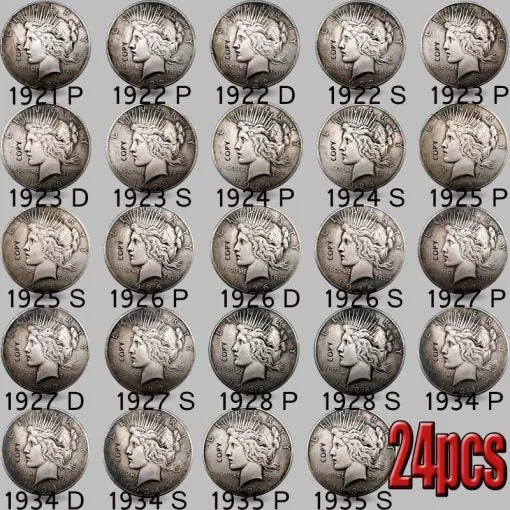 💥【Complete Set】1878-1921 Morgan Silver Dollar 28PC