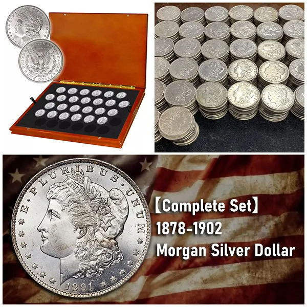 💥【Complete Set】1878-1921 Morgan Silver Dollar 28PC