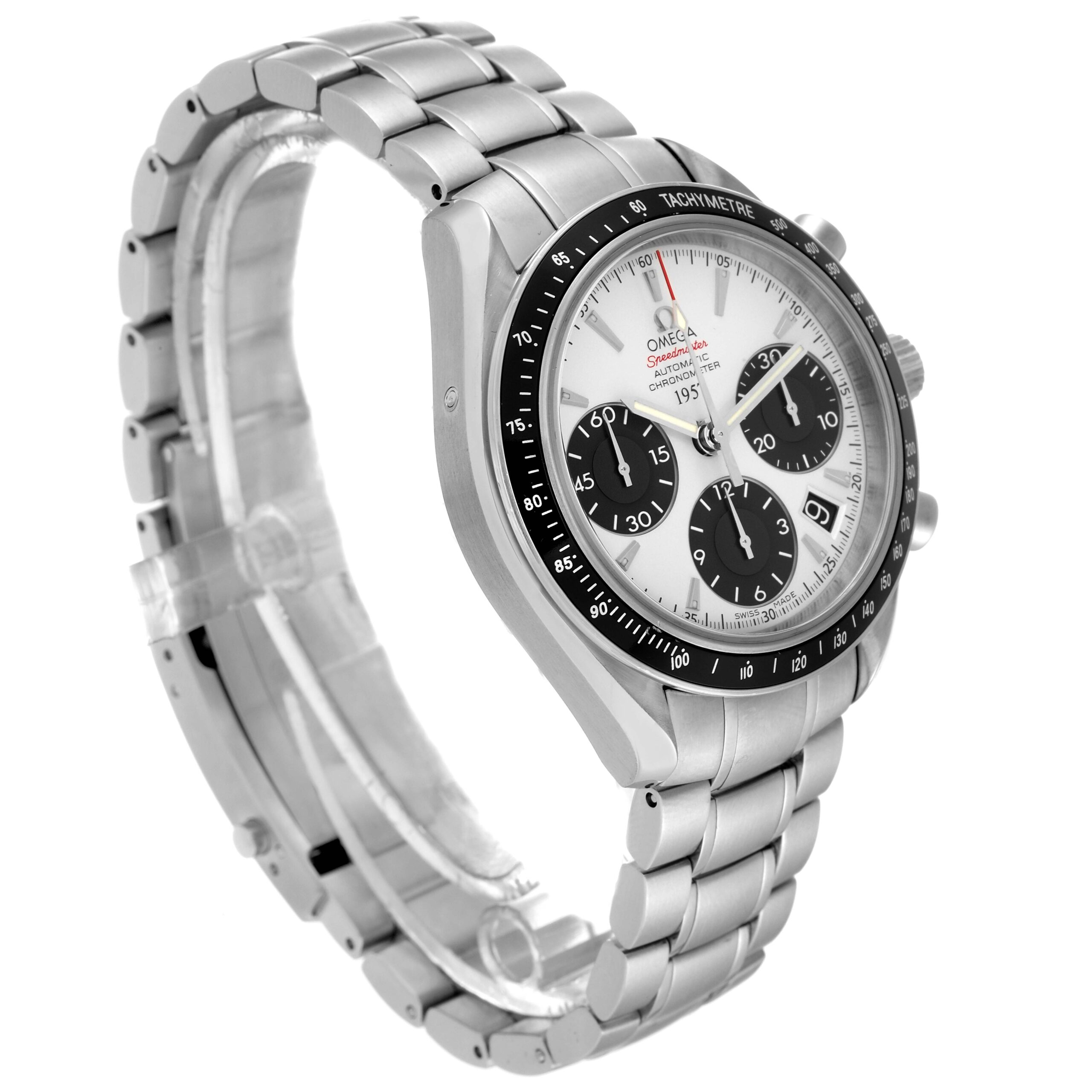 Omega Speedmaster LE Panda Dial Steel Mens Watch 323.30.40.40.02.001 Box Card