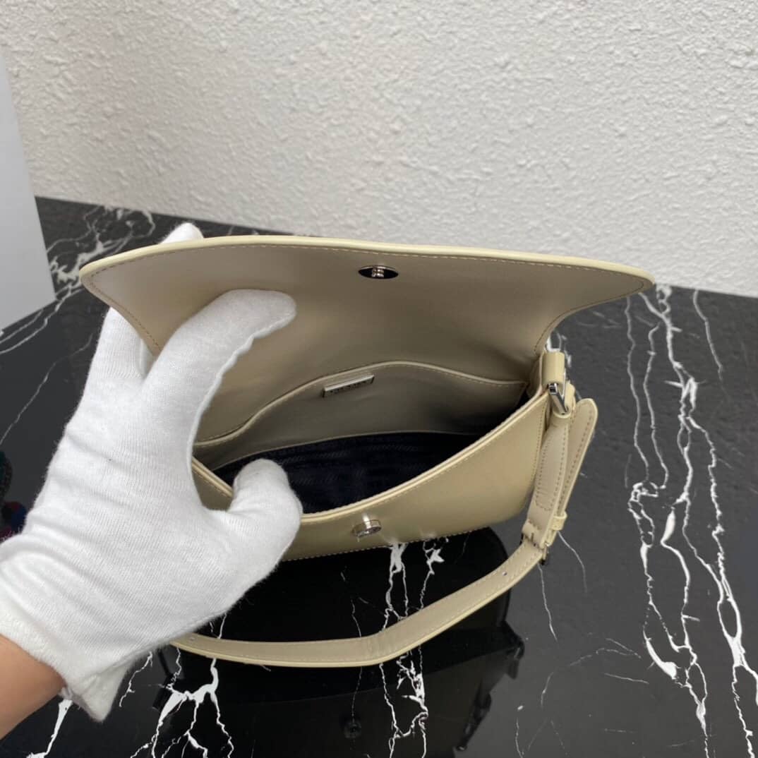 Prada Cleo Bag Dupe Brushed Leather Flap Shoulder Bag