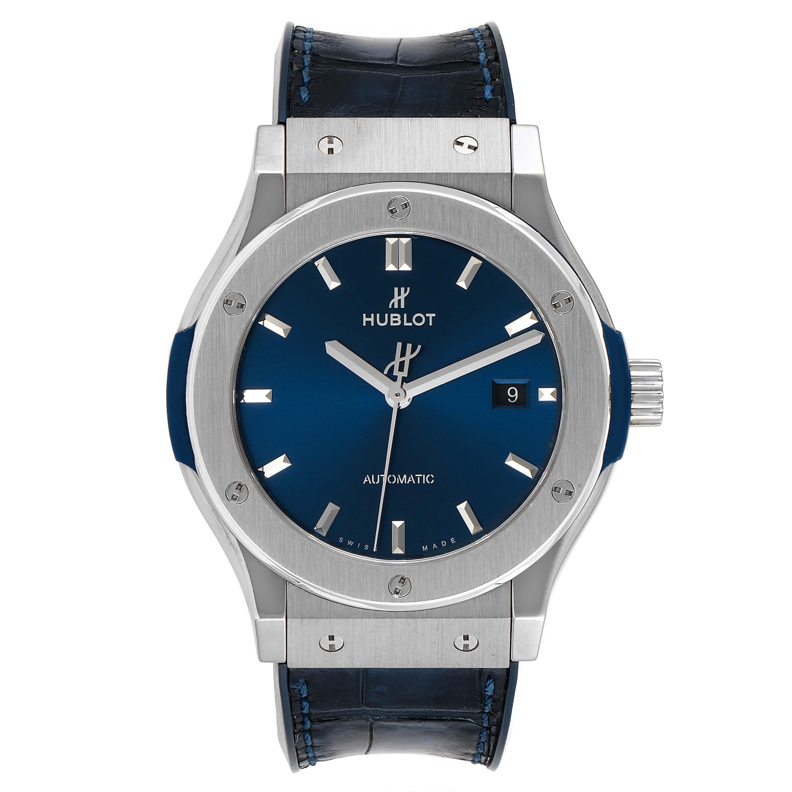Hublot Classic Fusion Titanium 42mm Blue Dial Mens Watch 542.NX.7170.LR