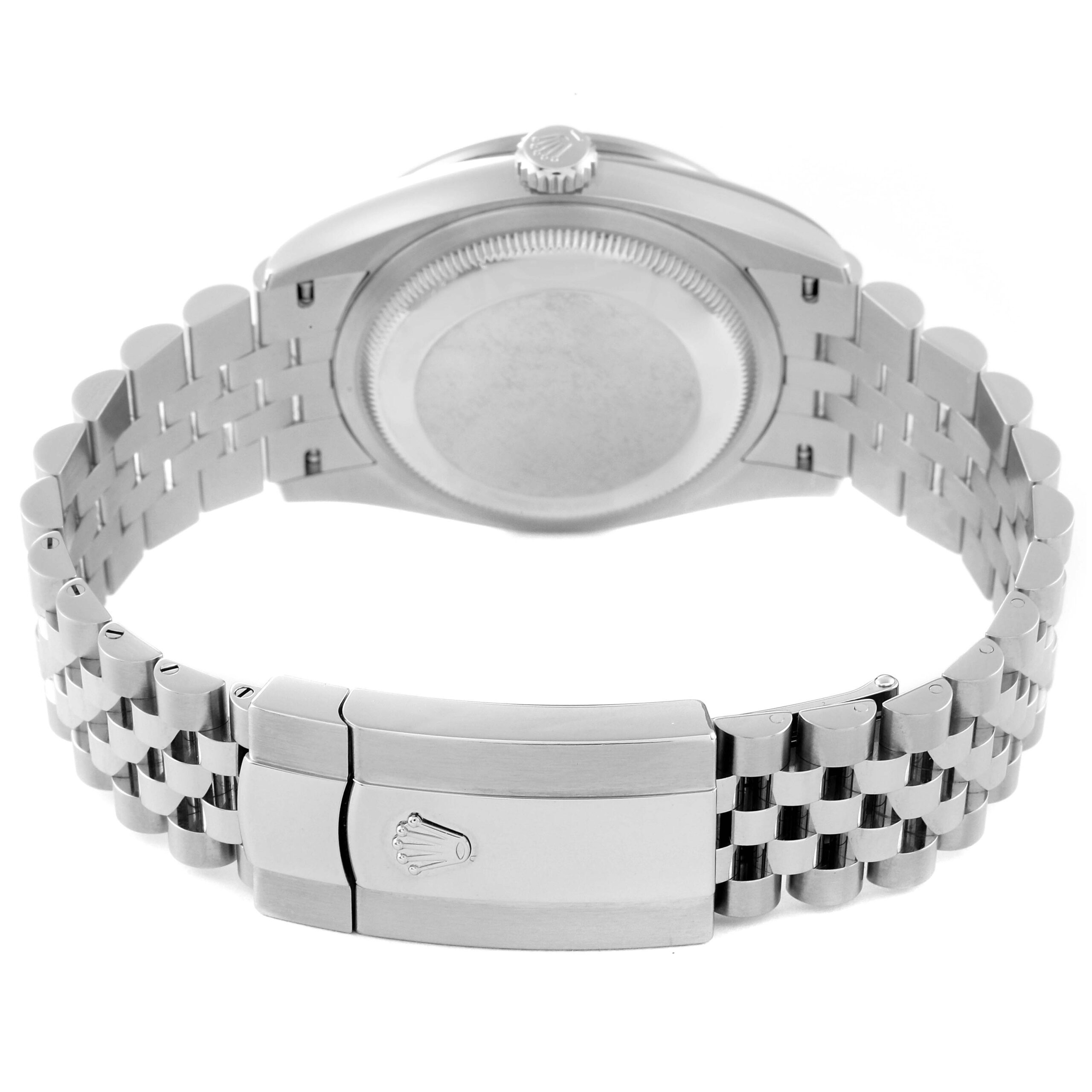 Rolex Datejust Steel Purple Diamond Dial Bezel Mens Watch 126284 Unworn